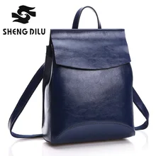 2016 новое прибытие женщин рюкзак старинные кожа bagpack мотоцикл back pack mochila feminina женщины кожаная сумка школьный сумка