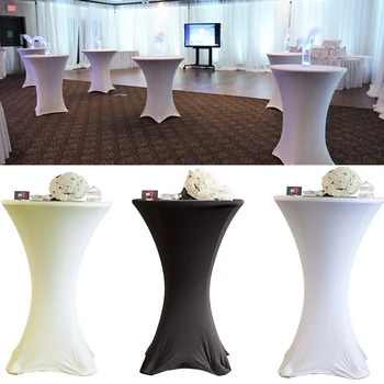 

1pcs 60x110cm Spandex Elastic Stretch Cocktail Tablecloth Table Cover For Wedding Banquet Party Table Decoration Home Textiles