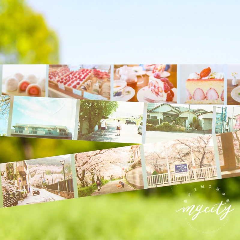 

Cherry blossoms Strawberry Bullet Journal Washi Tape Adhesive Tape DIY Scrapbooking Sticker Label Masking Japanese stationery
