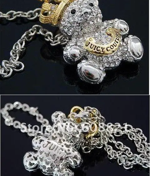 Серебряная корона медведь женское ожерелье, бохо богемное длинное ожерелье s Подвески Стразы ювелирные изделия
