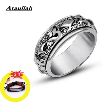 

Ataullah Gothic Male Rotatable Ring Domineering Titanium Steel Punk Rock Finger Ring Jewelry Party Birthday Gift for Man RW036