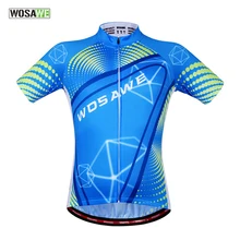 WOSAWE Летняя мужская велосипедная Джерси с коротким рукавом велосипедная рубашка велосипедная одежда велосипедная спортивная одежда MTB летние фитнес топы