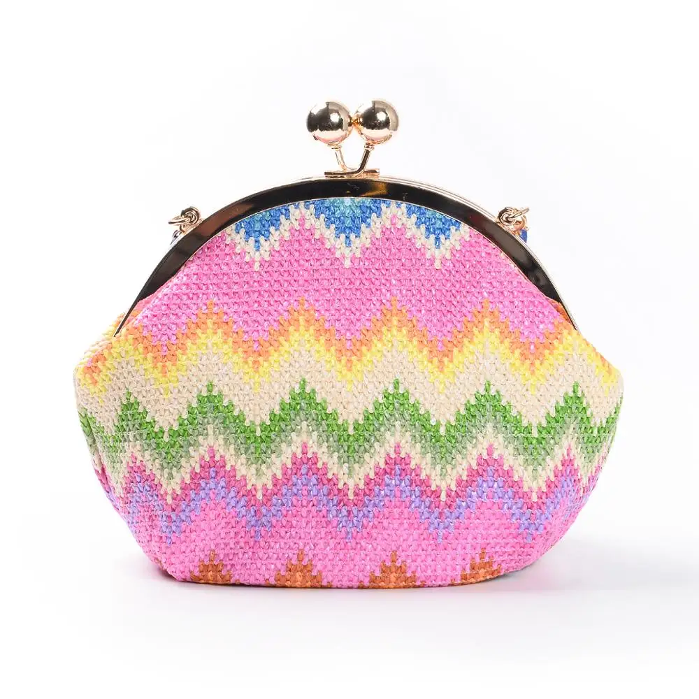 

Casual Fashion Colourful Straw Handbags Clutch Shoulder Bag Women Wallet