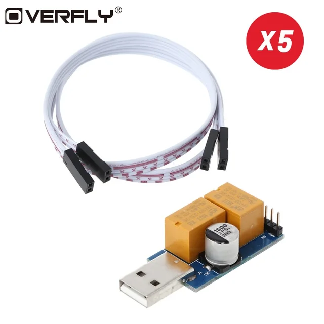 Best Price Overfly 5Pcs USB Watchdog Card Double Relay Unattended Automatic Restart Blue Screen Crash Timer Reboot for 24H Server BTC Miner Best Price Overfly 5Pcs USB Watchdog Card Double Relay Unattended Automatic Restart Blue Screen Crash Timer Reboot for 24H Server BTC Miner