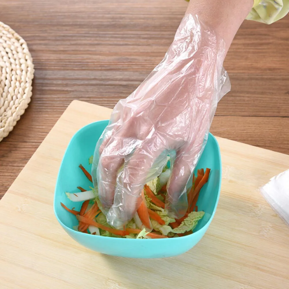 

100 Pcs/set Disposable Vinyl Glove Multifunction Transparent Thin Gloves Waterproof For Housework Cleaning Kitchen Baking Gloves