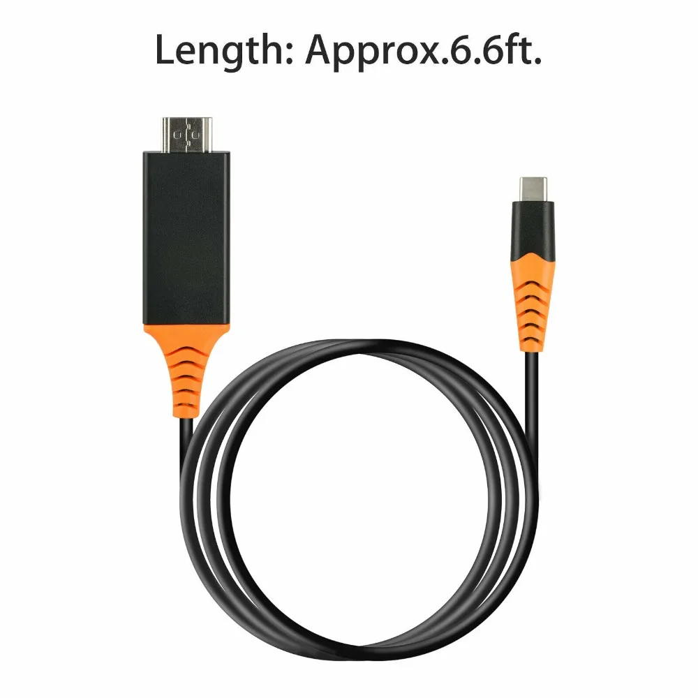 

USB-C Type-C to 4K HDMI HDTV TV Adapter Cable For Samsung S9 S10 Note 9 MacBook