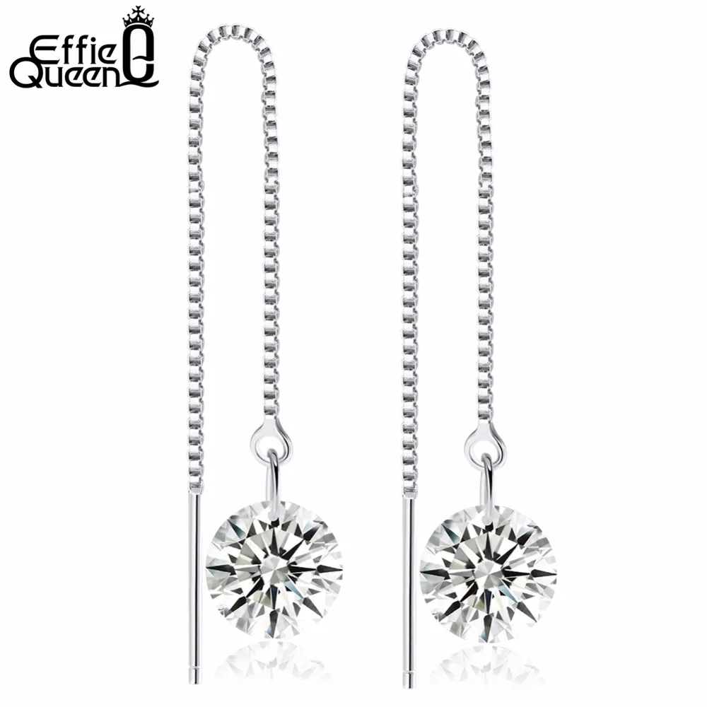 

Effie Queen 2019 Ball Crystal Earring with Austria Crystal Adjustable Long Drop Earrings Wedding Jewelry WE04