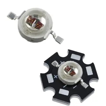 

100PCS 3W Red High Power 660NM Plant Grow LED Emitter Light with 20mm Star Base