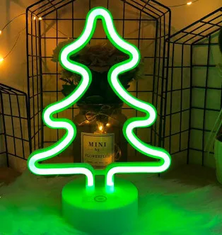 Неоновый светодиодный фонарь знак 8 режимов Праздничная Рождественская ...