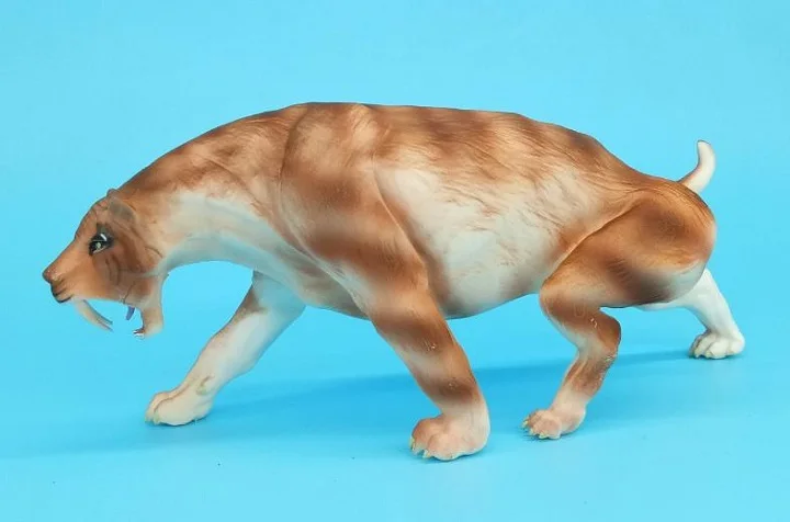 Smilodon саблезубый тигр Классические игрушки для мальчиков модель животного