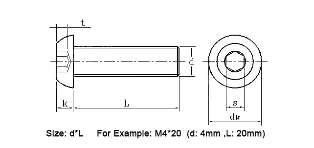 1 шт M10 DIN7380 Кнопка головкой с шестигранной морской Класс A4 316 Нержавеющая сталь шестигранный ключ болты 16 20 25 30 35, 40 45 50 мм