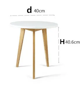 Small side table coffee table Lobby furniture desk magazine table White bamboo natural color