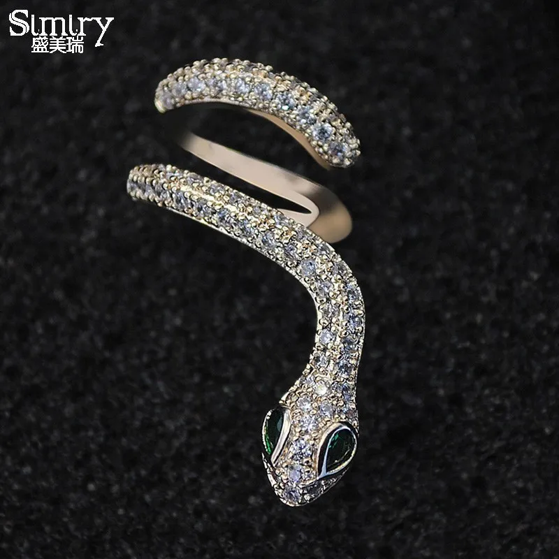 

SIMIRY Fashion Asymmetric Cloud Snakehead Design 925 Sterling Silver Needle Zircon Women Earrings Ladies stud earrings gift