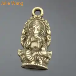 Julie Wang 20 шт. винтажный Бог слон Ganesha Антикварные Бронзовые Подвески из сплава украшения комплектующие Ювелирных изделий изготовление