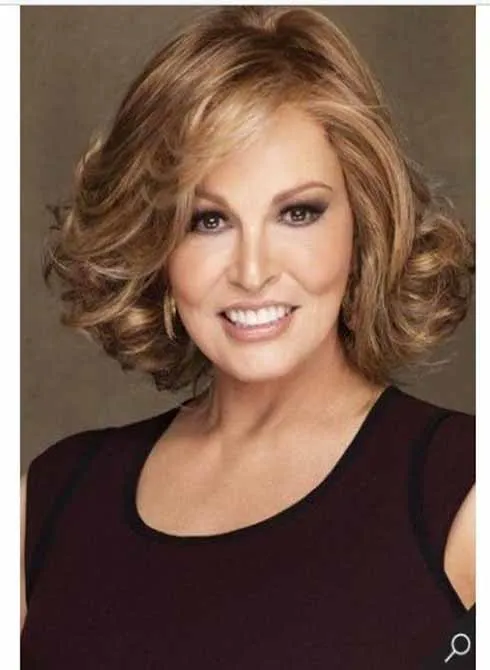 Fs New Fashion Short Wavy Wigs Women Hairs Raquel Welch Brown Hair