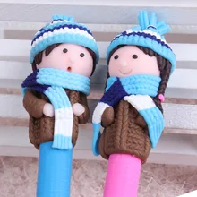 10 шт./лот корейские канцелярские инструмент для написания ручка Мягкая Керамическая шариковая ручка в Корейском стиле; свитер с рисунком из мультфильма для девочки ручка масло может быть с логотип