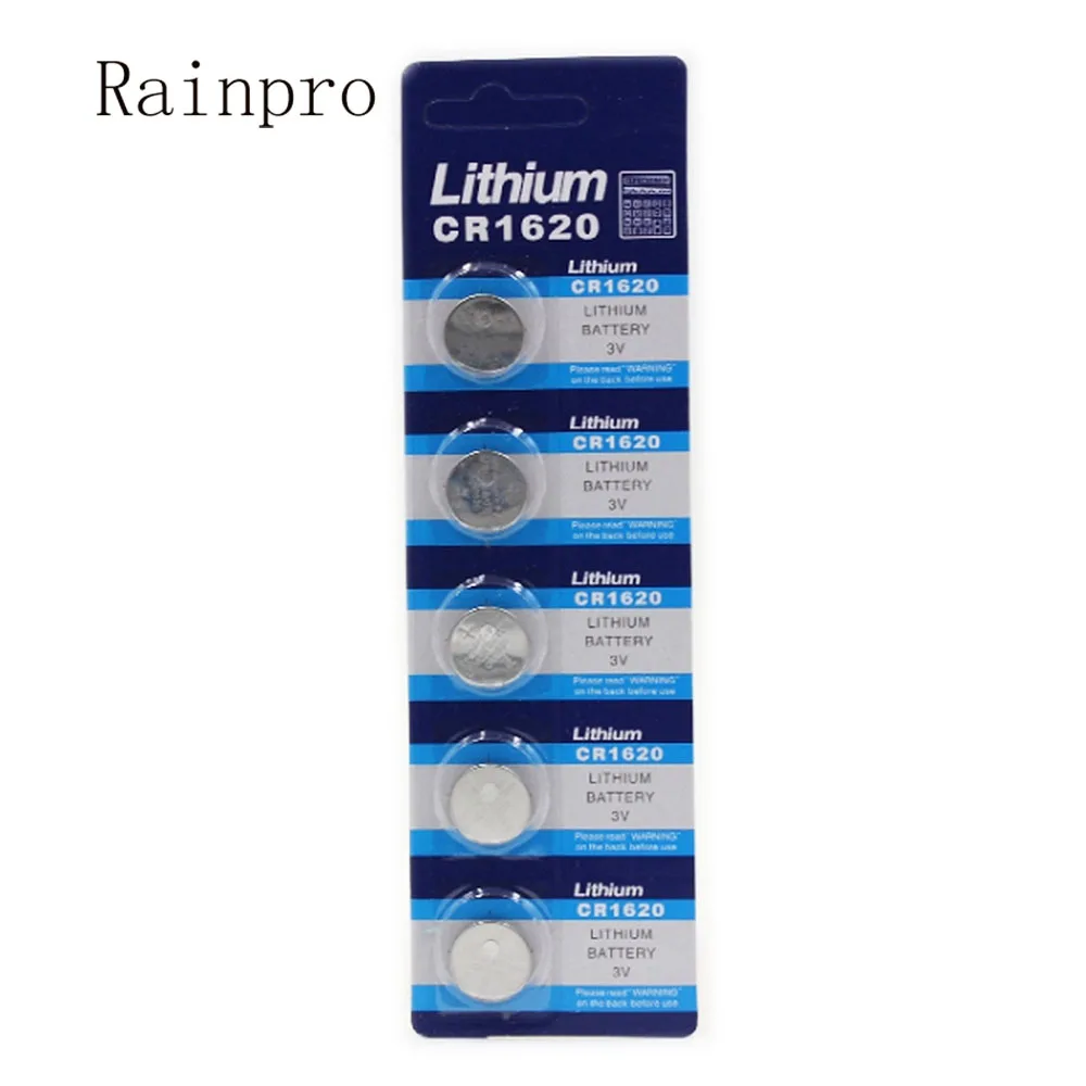 Резиновая батарея Rainpro 10 шт./лот CR1620 1620 литиевая для автомобильного ключа