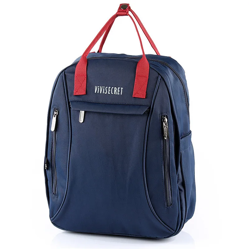 Solid Color Waterprrof Insulation Double Bottle Mummy Diaper Bag 6