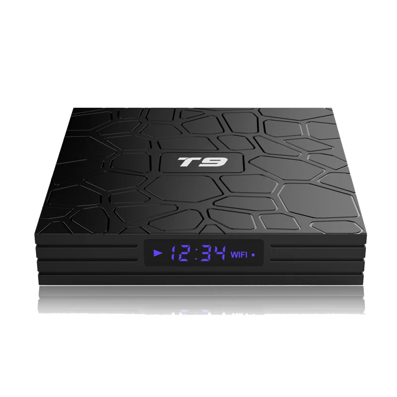 2019 T9 Android 8.1 TV Box T9 RK3328 Quad Core 4gb / 64gb 4k USB 3.0 Smart Set Top Box 2.4G/5G Dual WIFI Bluetooth Set-top box