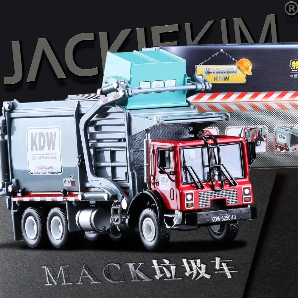 

1:24 Garbage Truck Sanitation Trucks Clean Car Toy Alloy Materials Handling Truck Garbage Cleaning Vehicle Model For Kids Gift