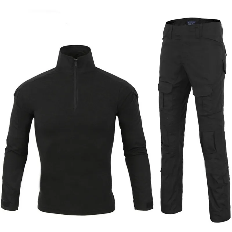 

2Pcs Hunting Base Layers T-shirt+ Cargo Pants Mens Army Combat Shirts for Tactical Hunting Suit Long Sleeve Hiking Clothes