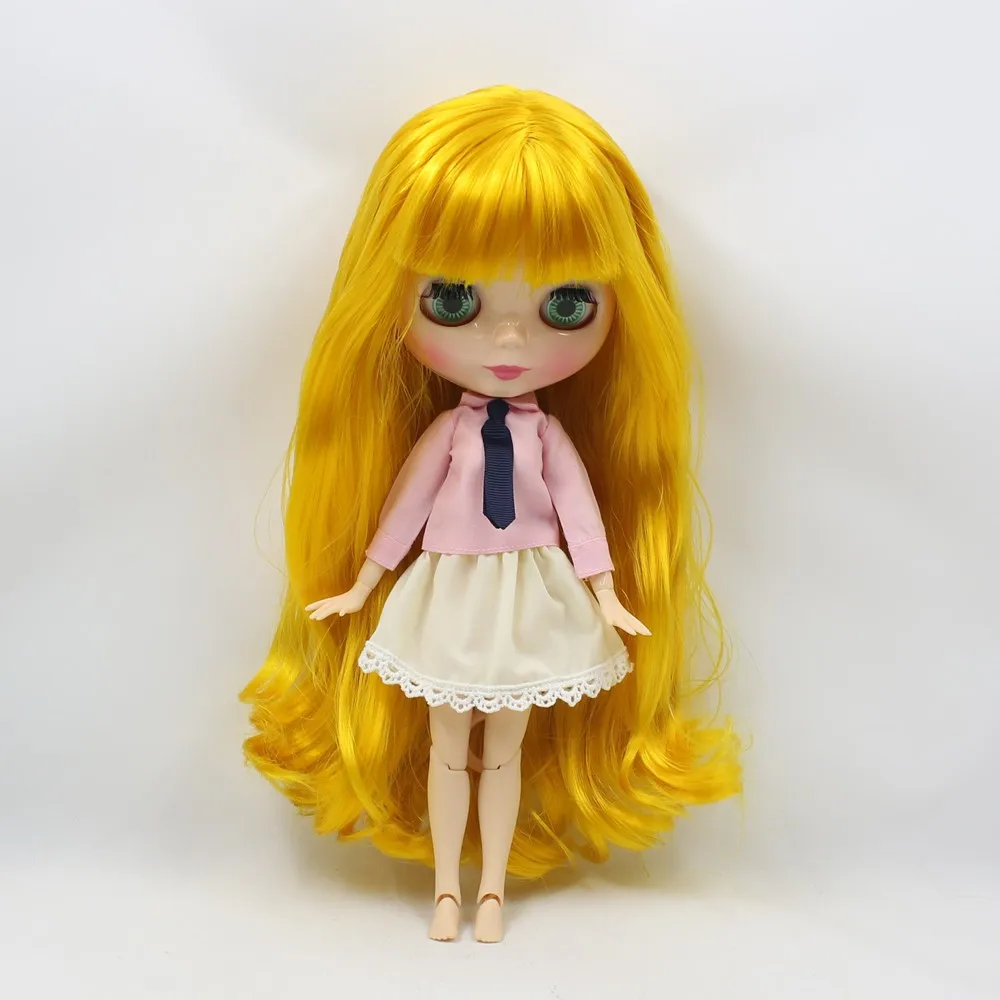 Neo Blythe Doll with Blonde Hair, Natural Skin, Shiny Cute Face & Custom Jointed Body 2
