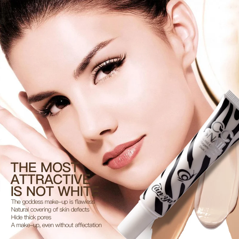 

New Face Liquid Base Shimmer Contour Foundation Makeup Moisturizing Whitening CC Cream Nude Make-up Concealer Slim Docile TSLM1