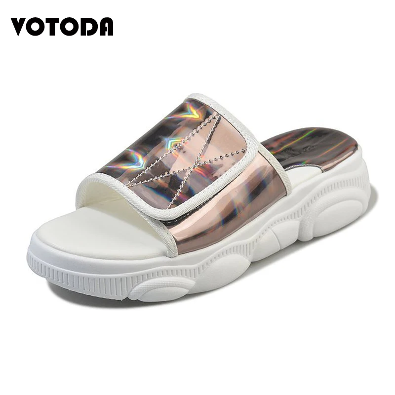 

Summer Platform Shoes Women Slippers Casual Beach Sandals Thick Bottom Soft Comfortable Outdoor Flat Non Slip Sneakers Slippers