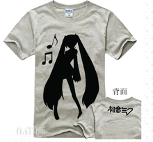 Anime vocaloid hatsune miku clothing cosplay mujer de los hombres de la camiseta de manga corta camisetas