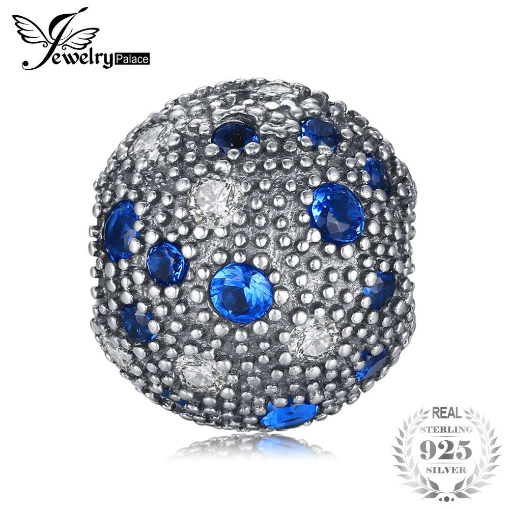 Jewelrypalace стерлингового серебра 925 соцветие синий и белый жемчужный бисер Подвески