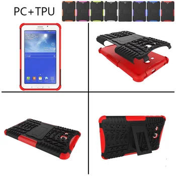 

T110 Armor Cover for Samsung Galaxy Tab 3 Lite 7.0 T110 Tablet Case Back Cover with Stand TPU PC Combo Protective Shell
