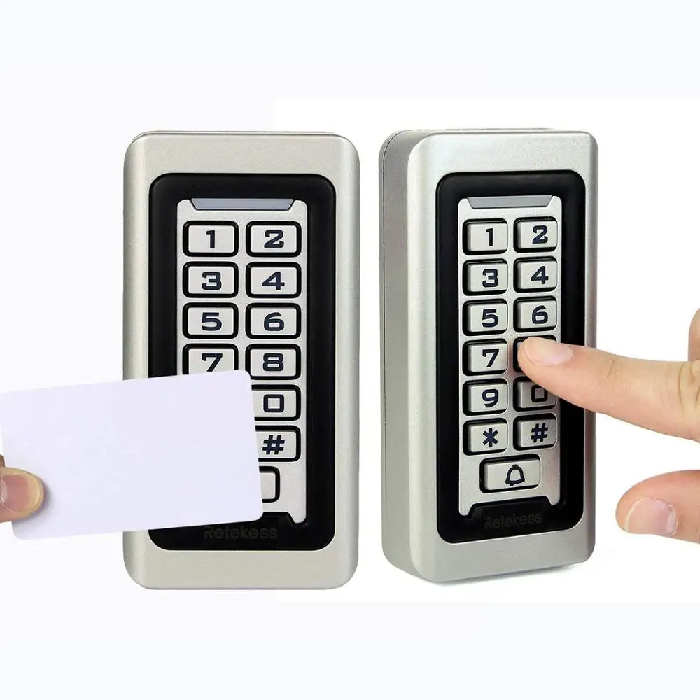 RETEKESS Rfid Door Access Control System IP68 Waterproof Metal Keypad Proximity Card Standalone Access Control With 2000 Users