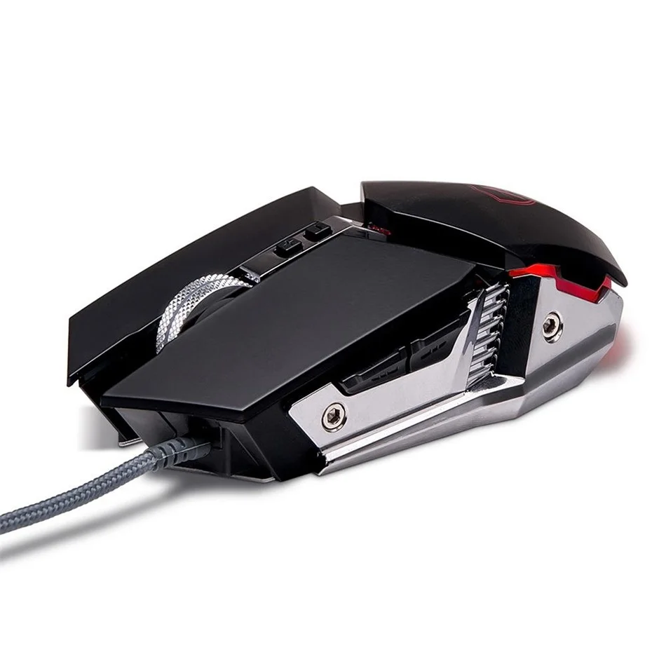 Ajazz 110S mechanical mouse DPI max 3200 gaming mouse 4 color backlight 6-key customization for both hands for lol PC laptop  (6)