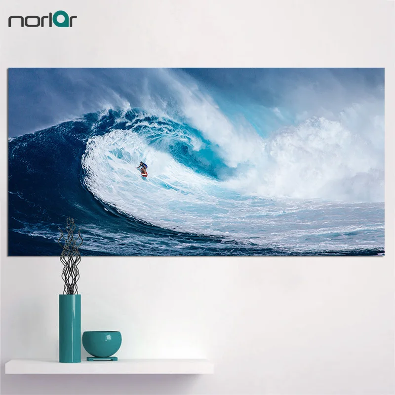 Grande Taille Hd Imprimé Hommes Eau Humide Surf Peinture Toile