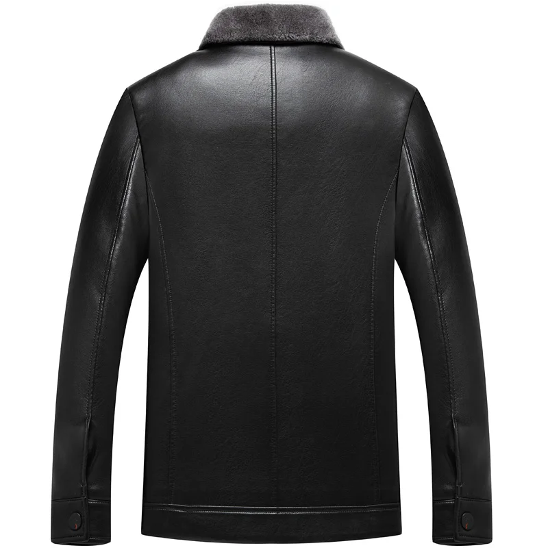 LONMMY 4XL 5XL Мех животных пальто для мужчин мужская кожаная куртка из искусственной