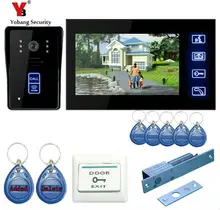 YobangSecurity Touch Key 7″Inch Video Door Phone Doorbell Intercom Entry System Home Security With RFID Keyfobs,Electronic Lock