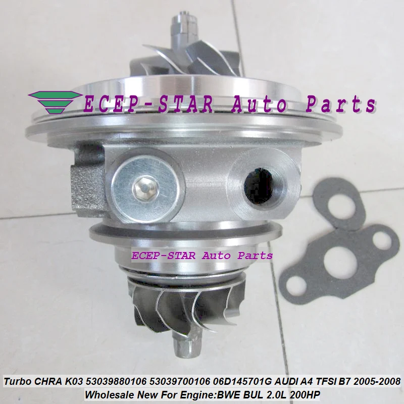Turbo cartridge CHRA Core K03 106 53039880106 53039700106 06D145701G  For AUDI A4 A6 2.0L TFSI B7 05 BWE BUL S4 S6 4