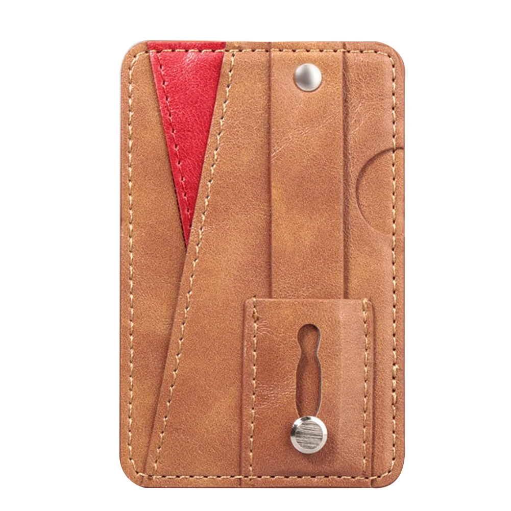 Adhesive Wear Resistant Card Holder Phone Wallet PU