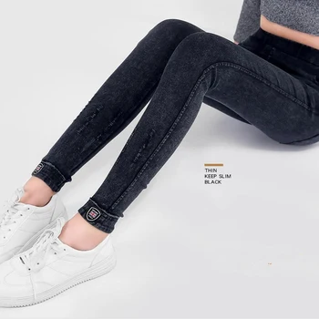 

Shikoroleva Leggings For Women Fake Jeans Leggings Pants Femme High Waist 5XL 4XL M Plus Size Black Blue Elastic Skinny Jeggings