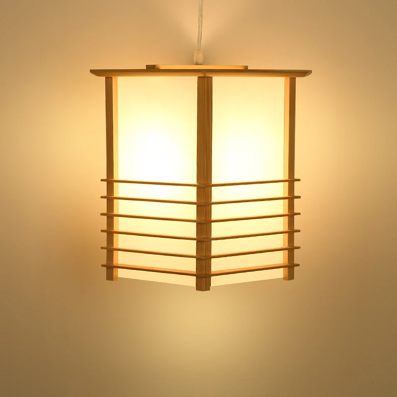 Japanese Pendant Lights Washitsu Tatami Decor Window Pane Shoji Lamp