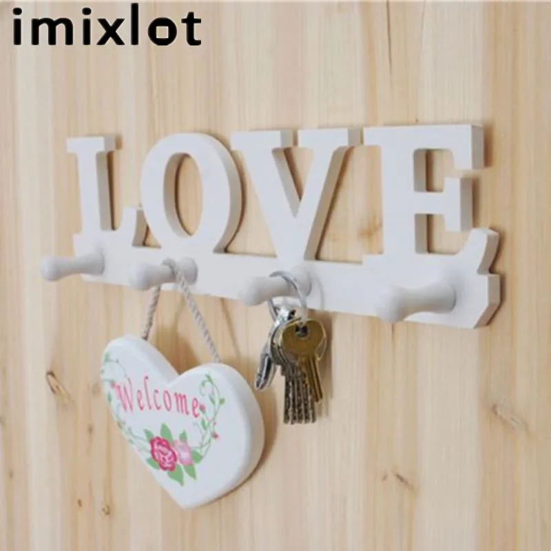 4 Crochet Mural Vêtements Coat Rack Chapeau Hanger Clé Titulaire H
