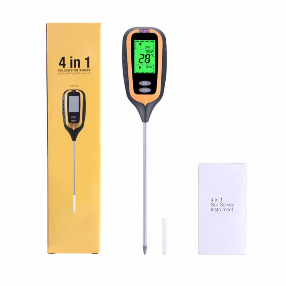 Medidor de pH de suelo uso en interiores y exteriores luz y pH para jard/ín granja BUNRUN kit de prueba de humedad
