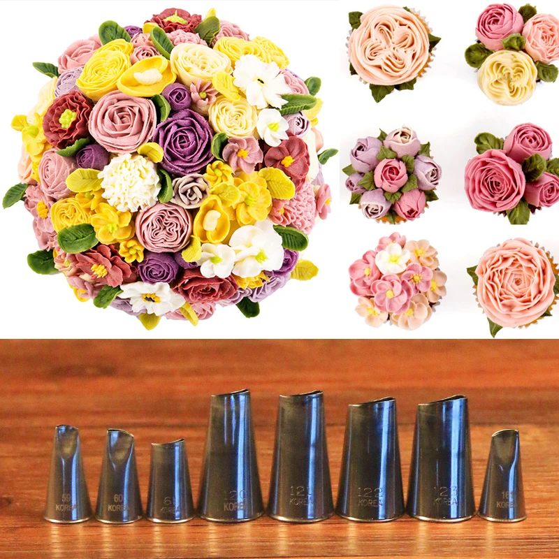 

Korea Tip Cake Decorating Tools Petal Icing Piping Tip 59s 60 61 120 121 122 123 161