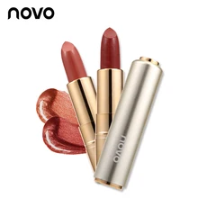 NOVO – Rouge à lèvres brillant, 6 couleurs, maquillage longue durée, blush, ombre à paupières, imperméable, nourrissant, brillant, Rouge à paillettes