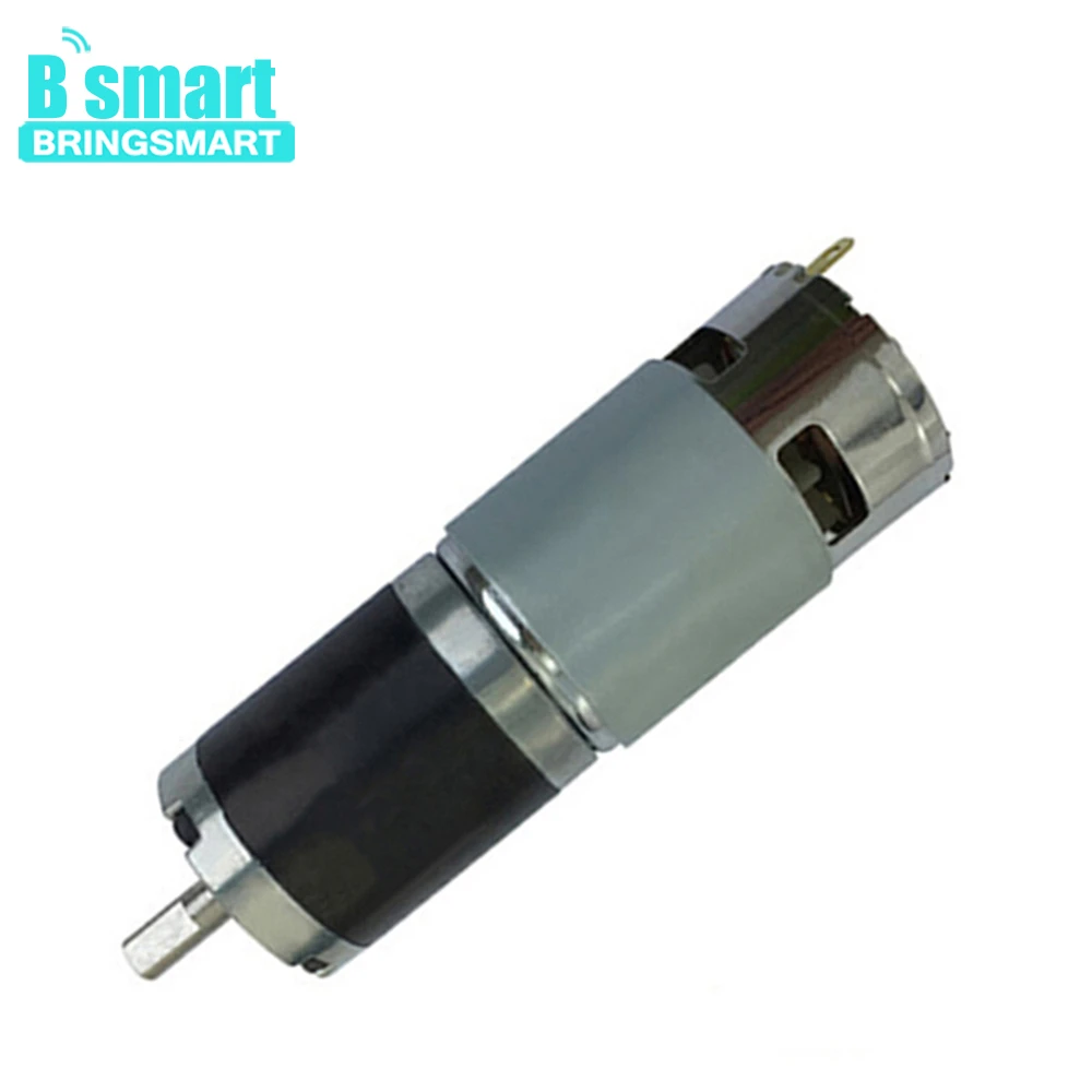

Bringsmart Hot Sales 12-24V Low Speed DC Machine PG42-775 High Torque Geared Motor 90RPM Reduction Reversed Planetary Motor