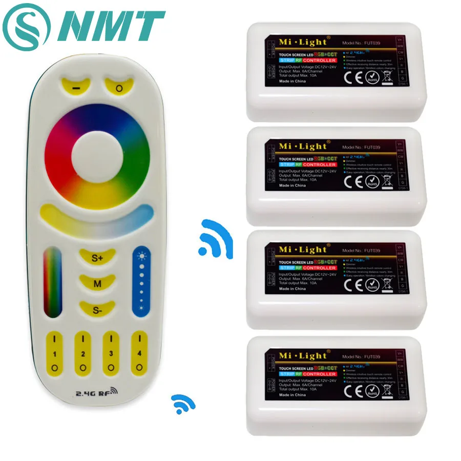 

Mi Light 2.4G RGBWW Wireless Touch Screen LED Remote Controller and 2.4G RGB CCT LED Controller for LED Strip Bulb Downlight