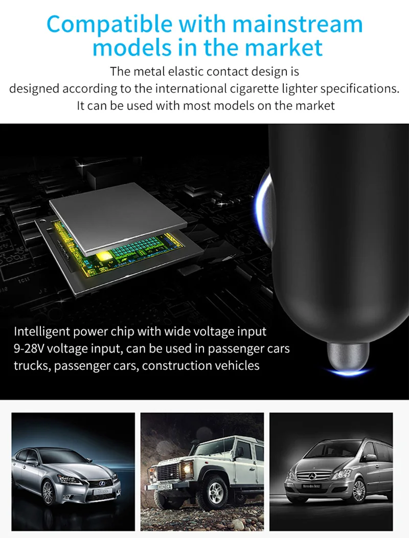 KCAR1012_24_JONSNOW Bluetooth FM Transmitter FM Bluetooth Car FM Modulator Car Lighter MP3 Bluetooth Player QC 3.0 USB Car Charger 5V3.1A