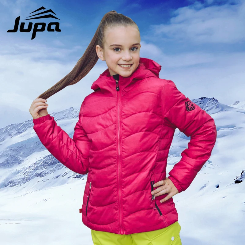 JUPA 2018 winter red jacket 100 Polyester cotton warm girl jacket
