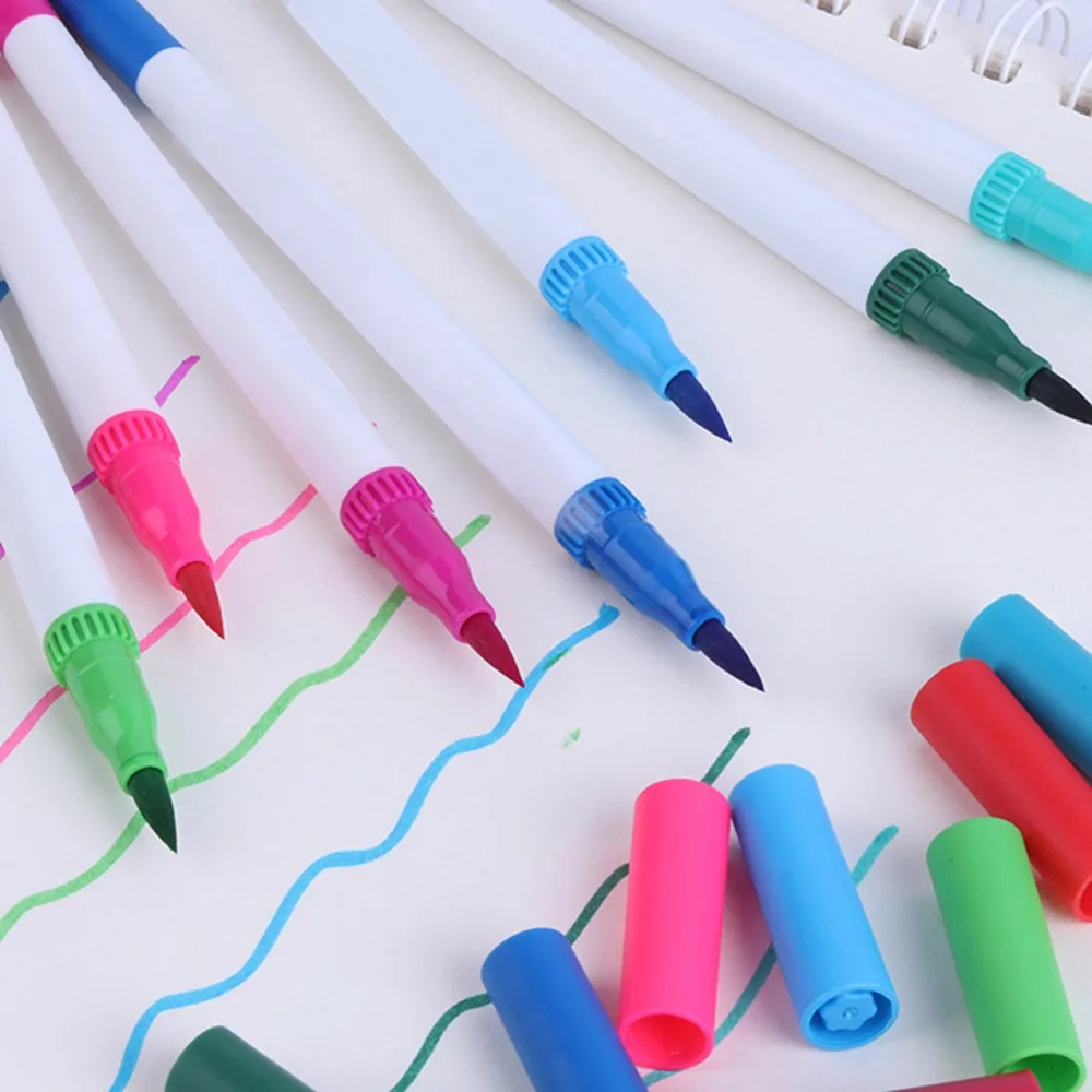 Download 12 Color Watercolor Pens Washable Dual Brush Markers Art ...