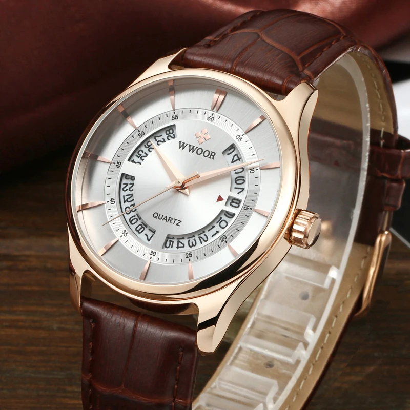 2018 WWOOR Men Watches Top Brand Luxury Hollow Date Waterproof Analog Clock Man Leather Strap Quartz Watch Men Sport Wrist Watch 2018 WWOOR Men Watches Top Brand Luxury Hollow Date Waterproof Analog Clock Man Leather Strap Quartz Watch Men Sport Wrist Watch